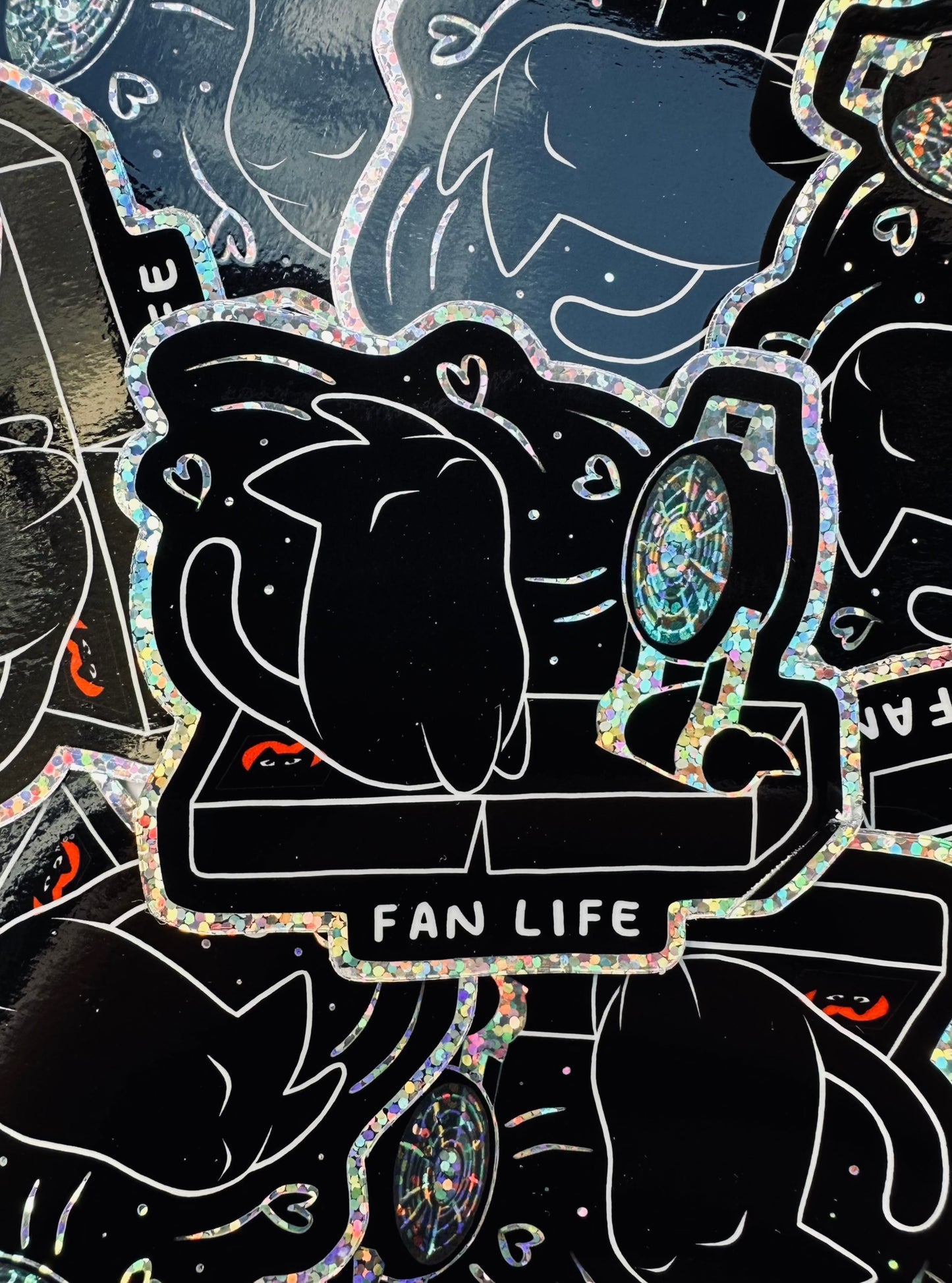 FAN LIFE Glitter Sticker