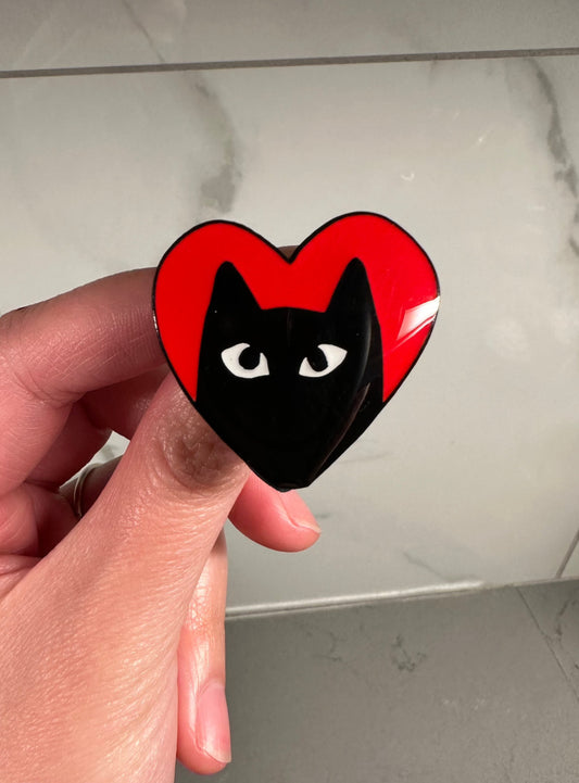 LOVECAT Heart Enamel Pin