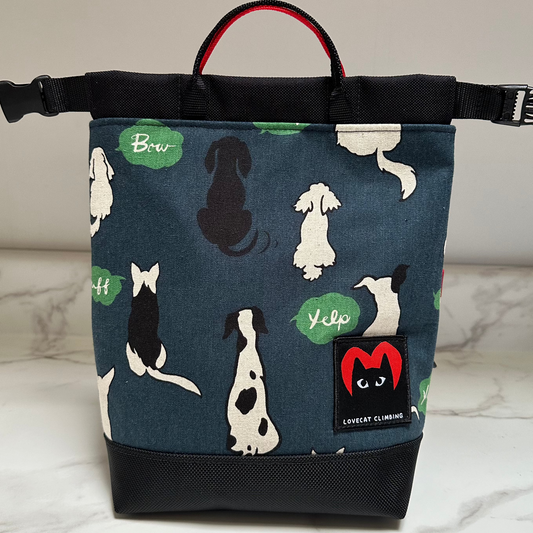 BENTO BAG in 'Scribble Dogs' Teal